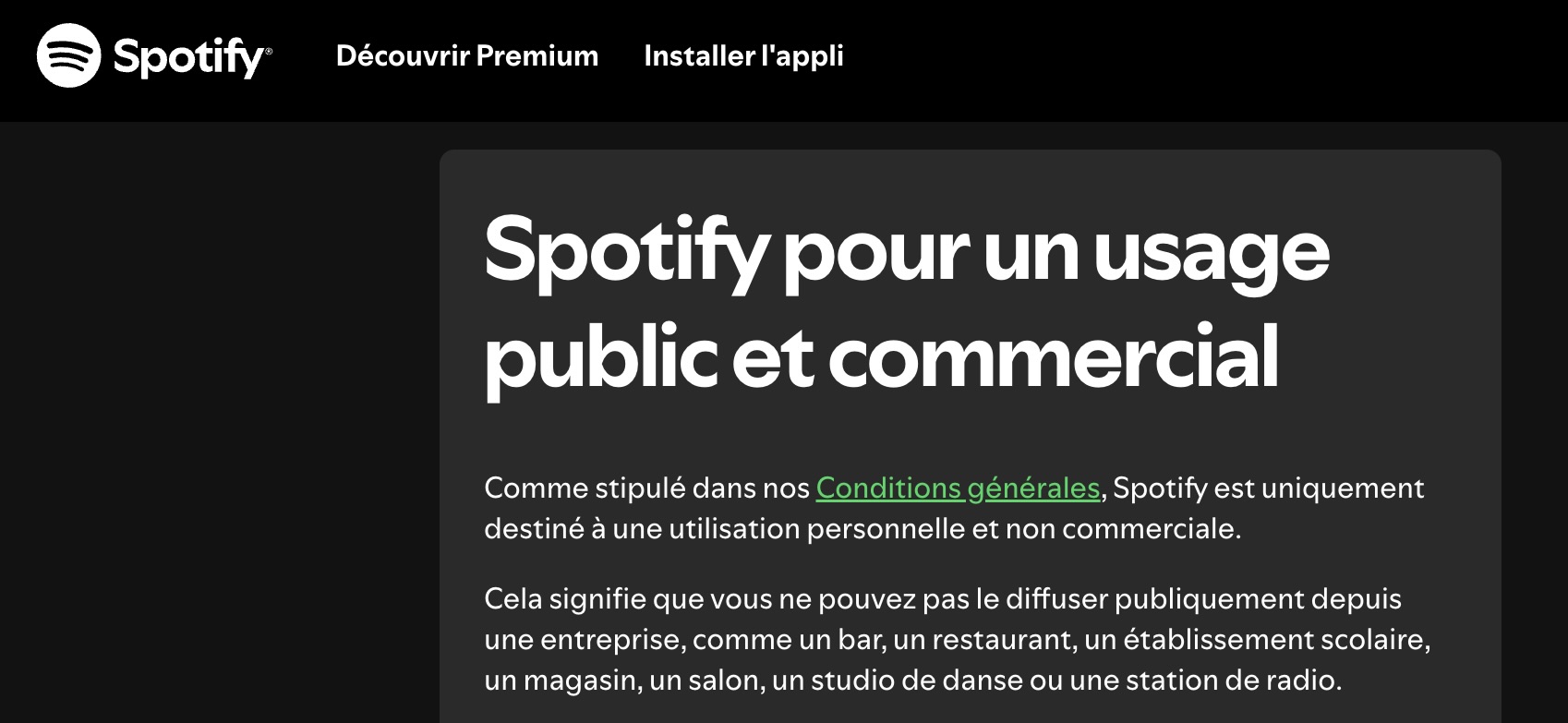 capture d'écran Spotify